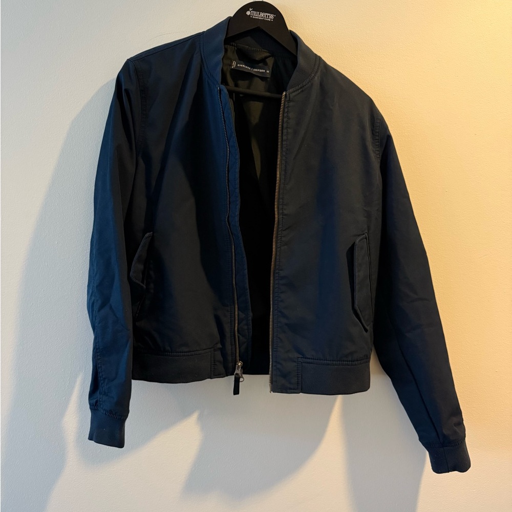 Everlane Dark Blue Bomber Jacket